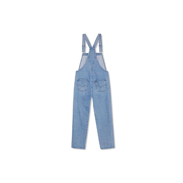 Levis Solid Color Straight-Leg Loose Overalls Women Bottoms Blue 85315-0016