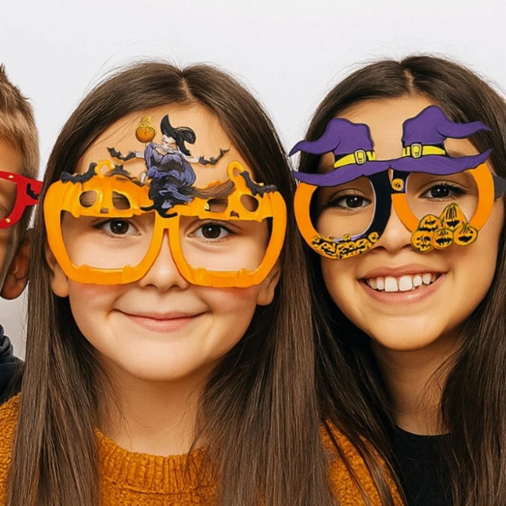 6 pcs Funny Cosplay Eyeglass Spider Design Party Photo Props Fancy Halloween Paper Glasses Women