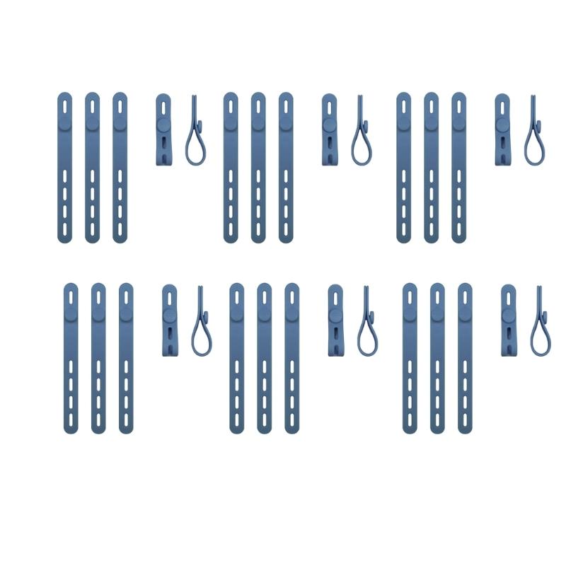 30Pcs Silicone Cable Ties Reusable Cable Management Organizers for Bundling and Fastening Cable Cords Wires Enduring