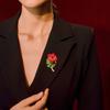 Enamel Poppies Flower Brooch Unisex Plant Pin Elegant Banquet Party Lapel Pin Accessory Gift for Fashion Forward Women