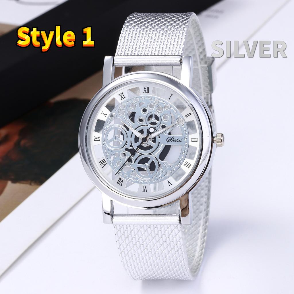 WINNER Herren-Luxus-Skelett-Armbanduhr mit automatischem Aufzug, Gold-Edelstahl-Armbanduhr