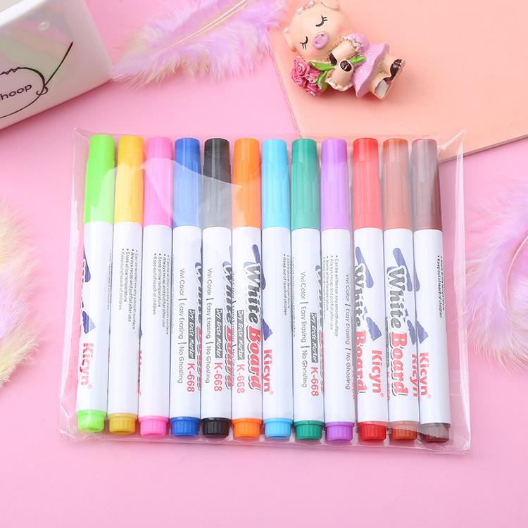Children's Erasable Water-Based Floating Markers - 4/8/12 Colors for Drawing & Teaching