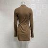 2024 Elegant Slim Fit Long Sleeve Hip Wrap Dress - Sexy and Stylish for Spring & Autumn
