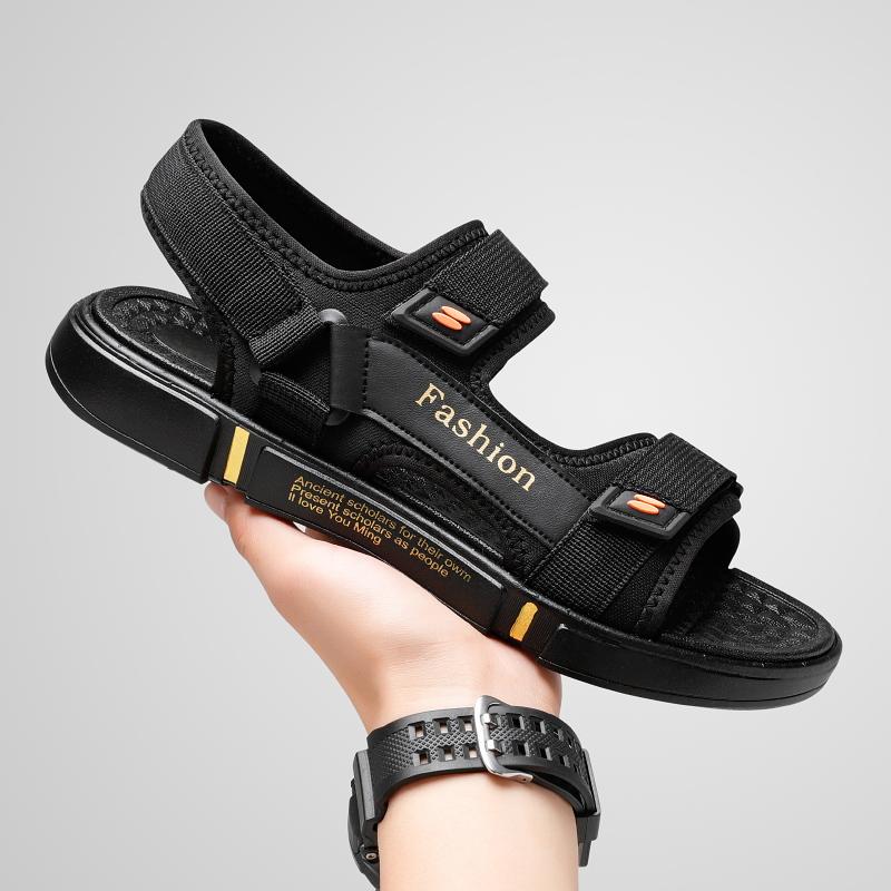 

Мужские сандалии, летние, удобные, дышащие, мужские тапочки, уличные, модные, нескользящие, римские туфли, обувь для мужчин, хорошее качество 38 золотой