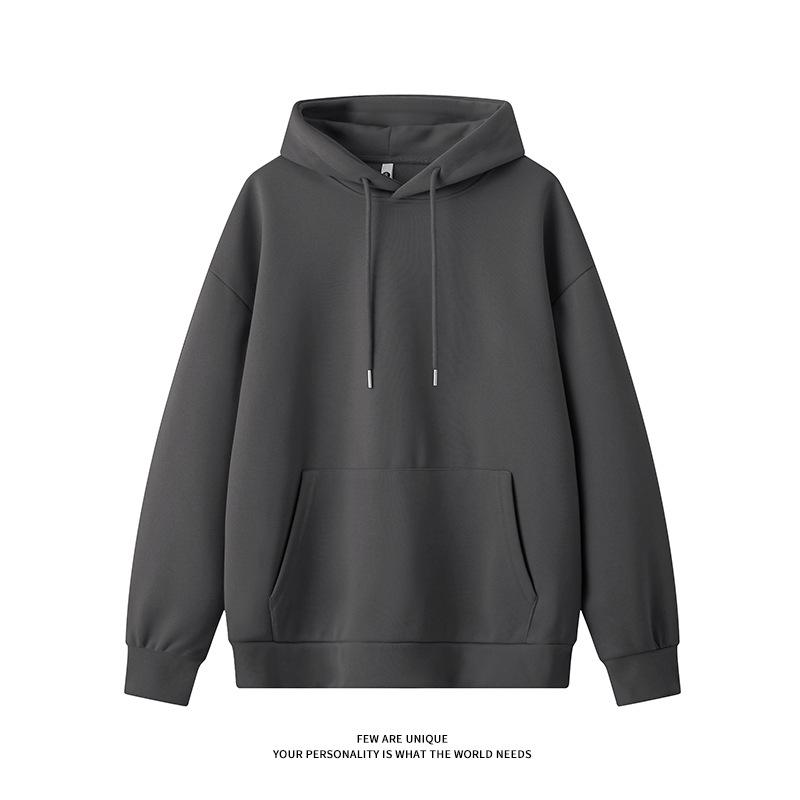 

Толстовка с капюшоном плотностью 330 г для мужчин, осень, новый однотонный имитация китайского хлопка, свободный, с открытыми плечами, универсальный текстурированный топ 4XL