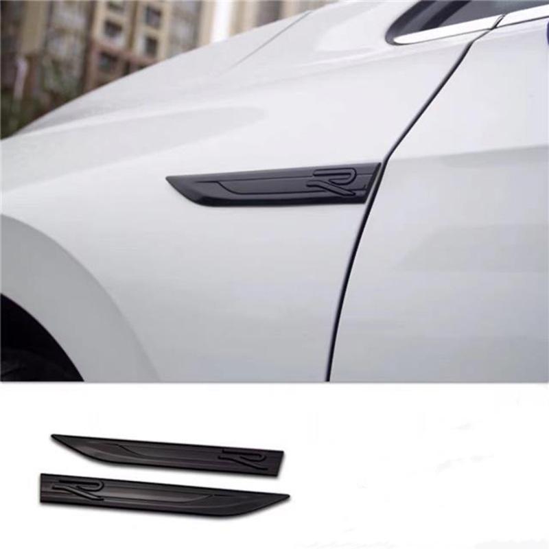 2 Stück Neues R Abzeichen Klinge Emblem für GOLF 7 8 GTI Magotan B8 Passat Auto Kotflügel Logo Aufkleber