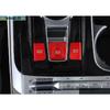 For Kia Carnival -23 Red Aluminum Center Console Button Sticker Trim Cover