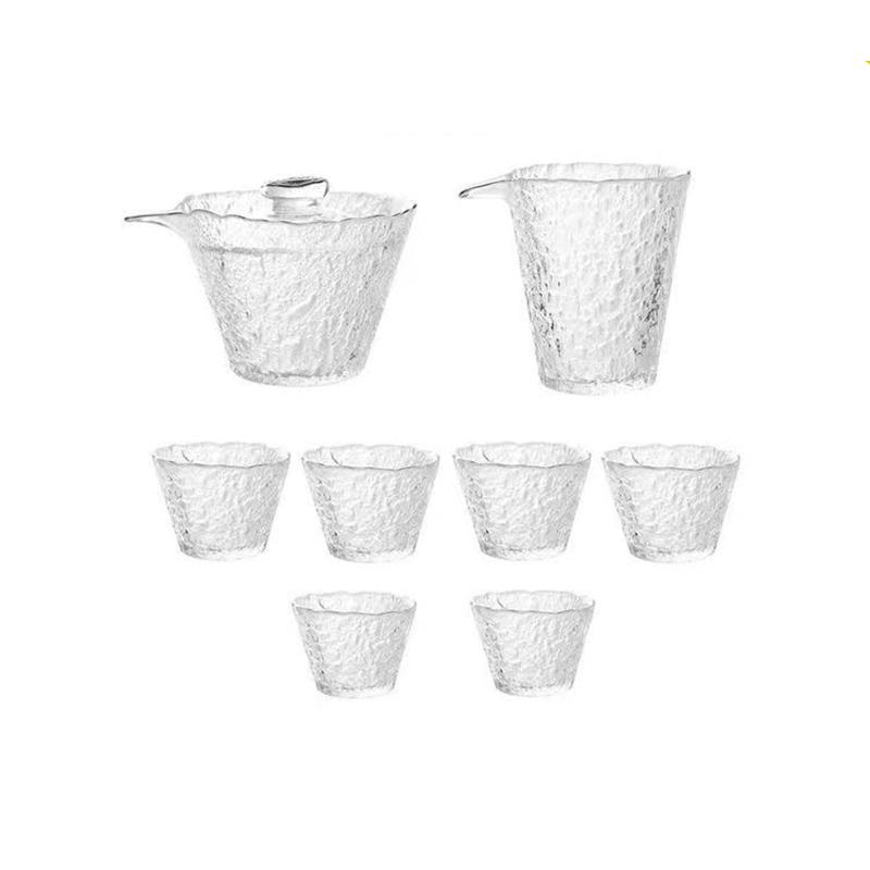 Vysoce kvalitní kladivový skleněný čajový set, japonská konvice, čínský kung-fu čajový obřad, hrnky na kávu, skleněný hrnek, gaiwan čajové nádobí