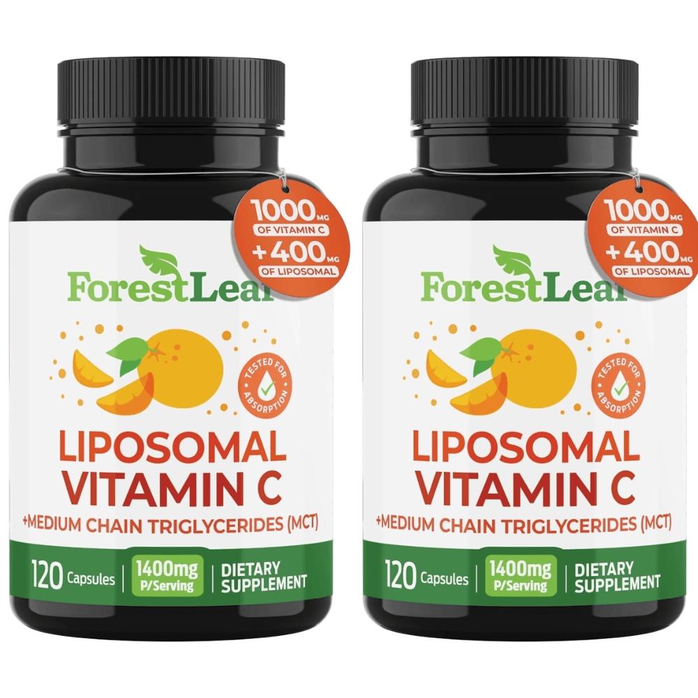 Forest Leaf Liposome Vitamin C 1400MG 120 Capsules 2 Pcs