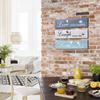 3 Pieces Rustic Wood Sign Wall Decor Live Love Blessed Family and Love Decoration for Home Kitchen Living Room No Frame