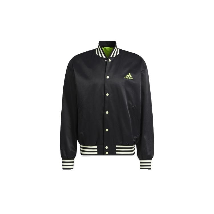 Men s adidas Stripe Sports Baseball Jacket Black HB5439 XL