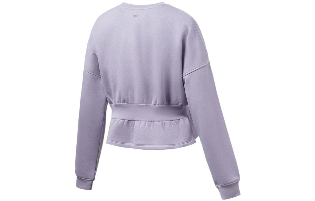 Li Ning Fitness Series Sweatshirts Women's Vine Purple Crew Neck Thickened Regular AWDRG28-3