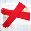 Guantes Largos de Algodón para Mujer Elásticos Otoño e Invierno Calidez 38cm Cortavientos y Resistentes al Sol Mangas de Punto