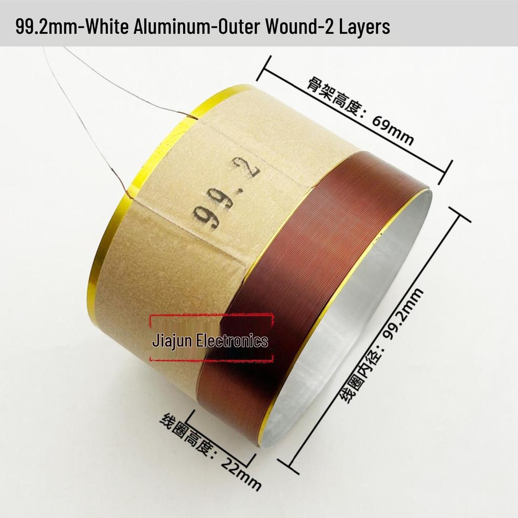 Black Aluminum Woofer Voice Coil Repair Kit - Core Wire: 25-125, Coil Sizes: 65.5mm, 75.5mm, 99.5mm