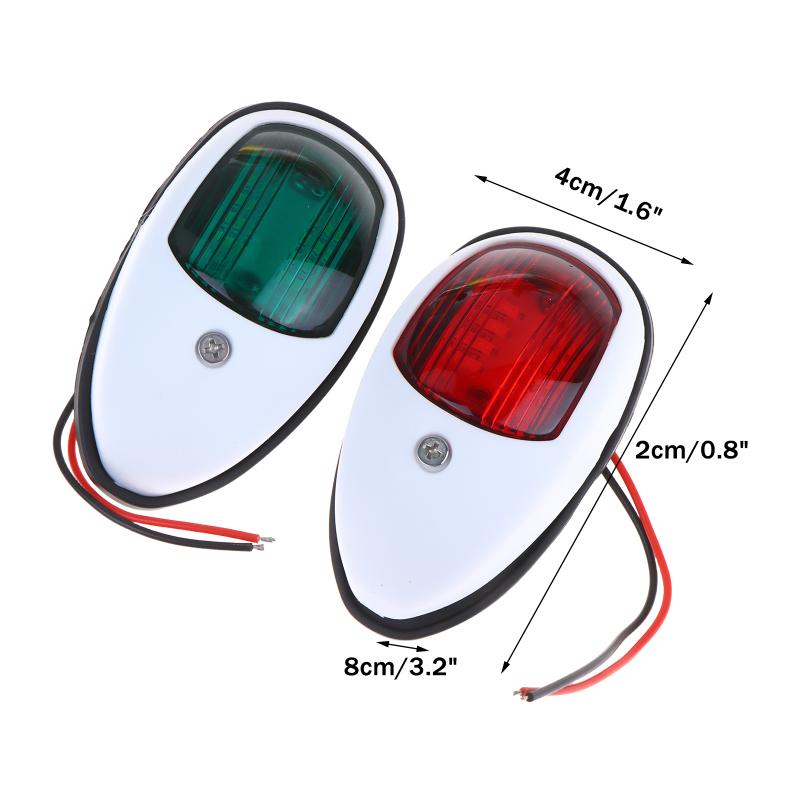 Yacht 12V LED Waterproof Sounding Light Red and Green Marine Lamp for Night Safety Boat