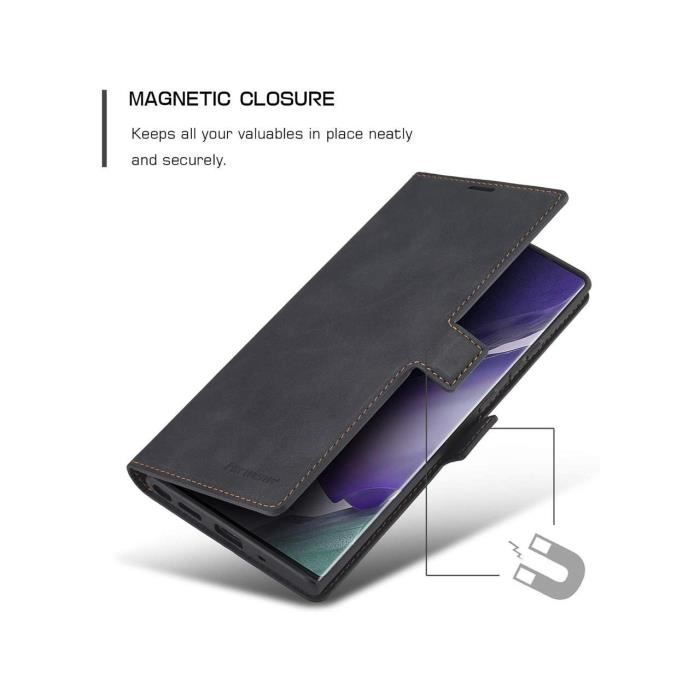 Coque - Samsung - Galaxy Note 20 - Cuir PU - Protection 360° - Multi-fonction