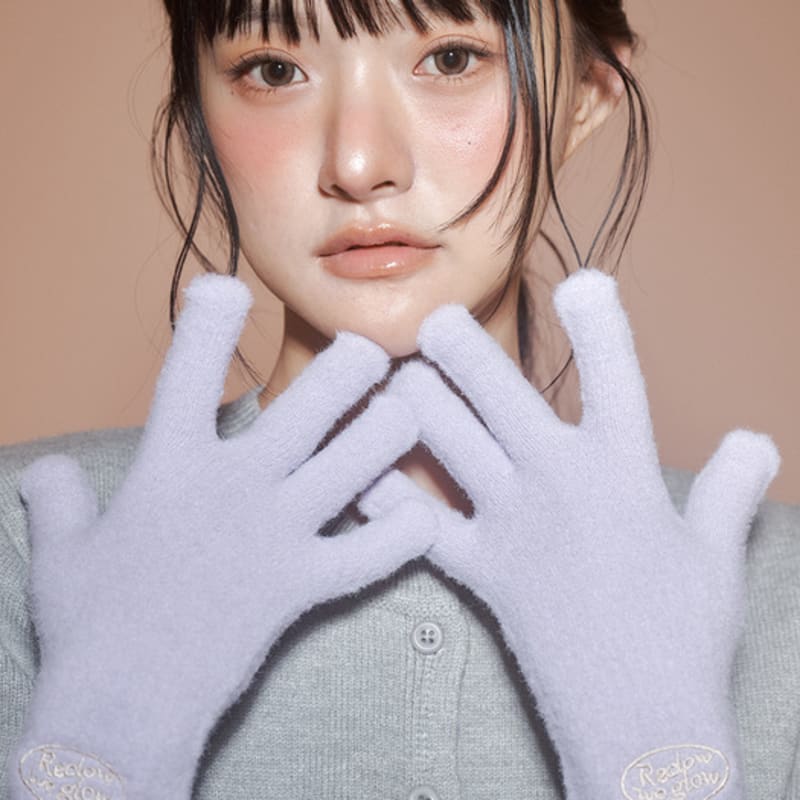 RECLOW FLUFFY LOGO GLOVE PURPLE