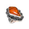 Natürlicher Baltischer Bernstein Edelstein 925 Sterling Silber Schmuck Ringgröße 9 ETC-13972