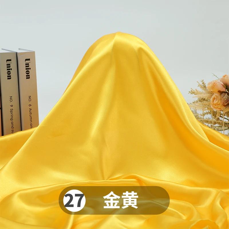 Soft Smooth Satin Fabric By The Meter for Clothes Hanfu Gift Box Lining Wedding Decoration DIY Sewing Cloth Plain White Purple