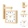 Double Sided Corner Wall Clock Numeric Marks Modern Birthday Gift Non Ticking Silent for Office Cafe Kitchen Hotel Dining Room