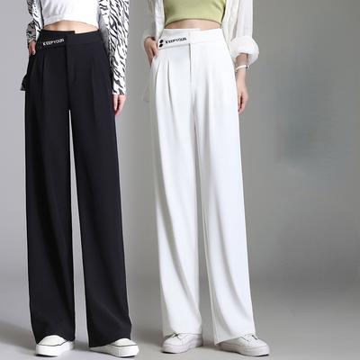 Fashionable Double-Breasted High-Waisted Wide-Leg Pants for Women