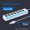Hub USB 7 Puertos con Interruptores Independientes y Expansor de Hub de Luz de Alta Velocidad de 4 Puertos