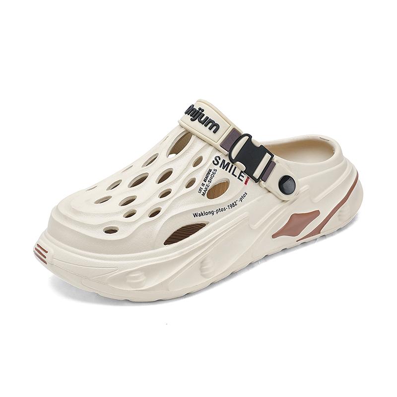 Outside Daily Men Eva Slides Summertime Anti-Skid Wear-Resistant Cushioned Sole Flat Sandal Shoes Stylish Beach Daily Slide Shoes 44-45