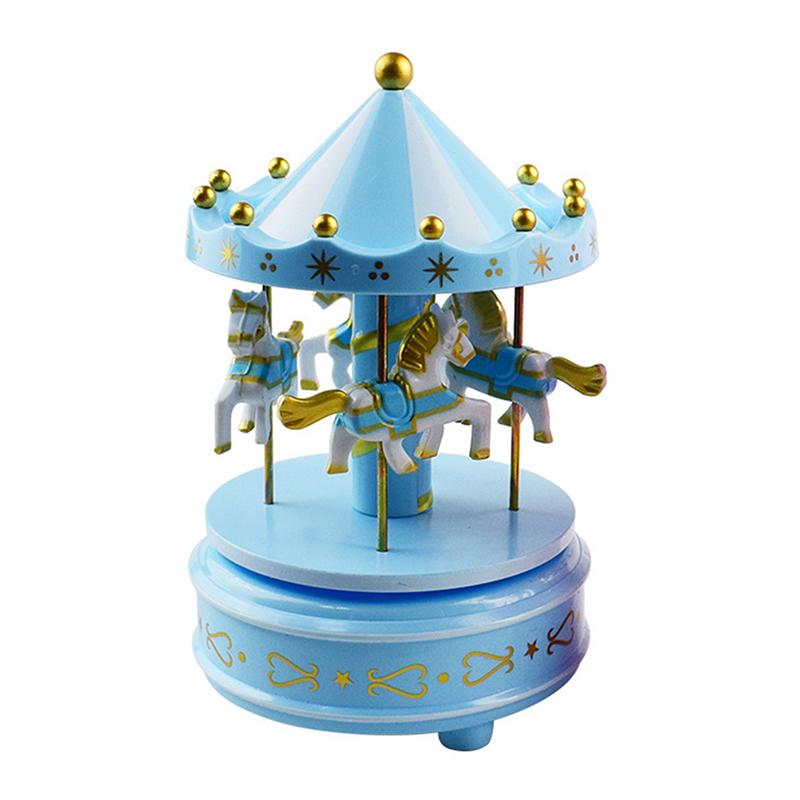 Carillon a giostra, decorazione per torta, regalo di compleanno per bambini, giocattoli, ornamento romantico per il desktop, decorazioni natalizie per la casa