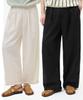 TRILLION [2Pack] Double-Pleat Tapered Linen Wide Elastic Waist Pants_3Color