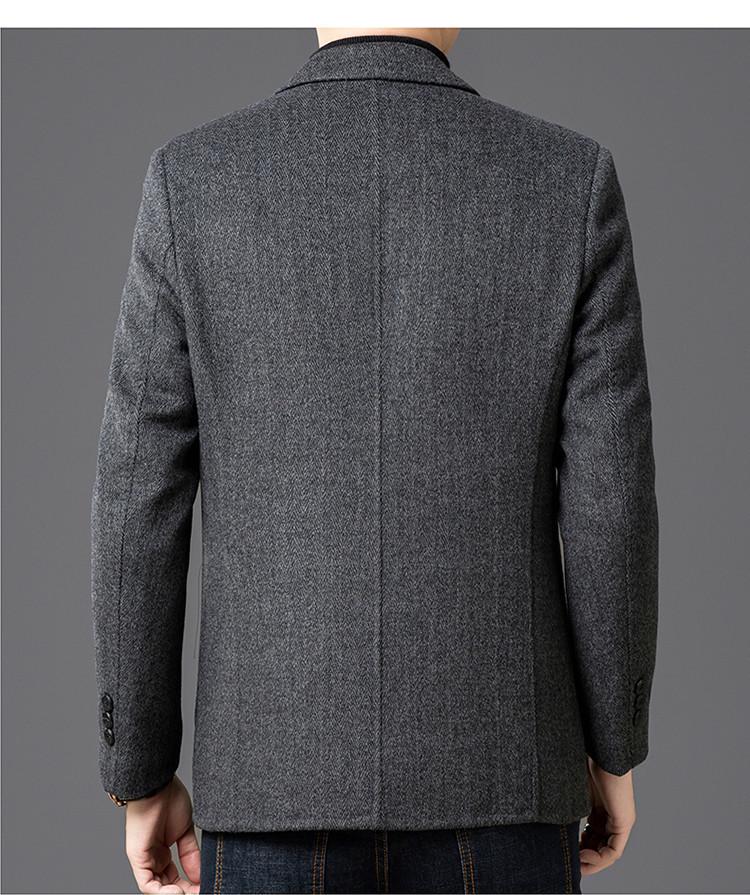 Hengyuanxiang 2025 Double-Sided Wool Suit Jacket with Removable Down Liner