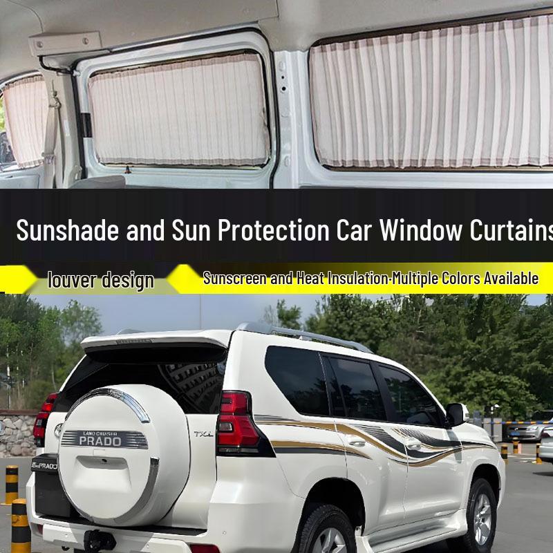 Toyota Prado 2700 Sunshade Curtains | Car Window Privacy Blackout Curtains
