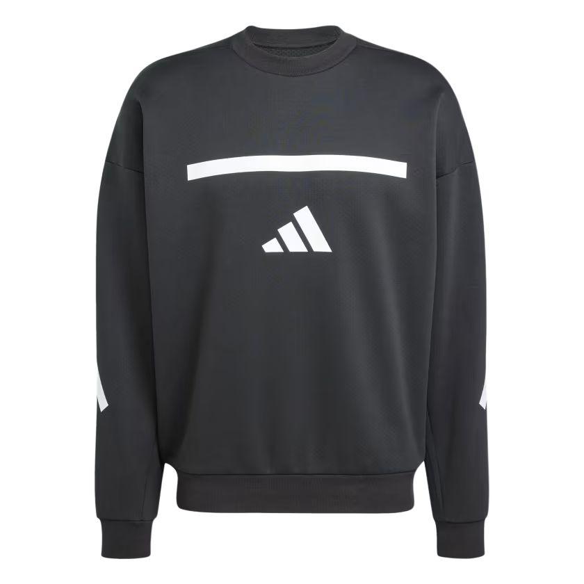 

Adidas Z.N.E. Series Pullover Sweatshirt, Men Long Sleeve Sportswear, Comfortable Fashion Daily Top, Classic Black White Color Matching Design JD5982 S