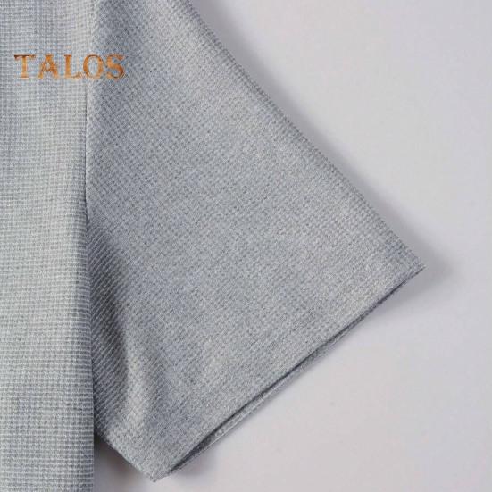 Men's Waffle V-Neck T-Shirt Solid Color Casual Tee Shirt Summer Short-Sleeved Pullover Top for Daily Outings Home Gym Street Wear