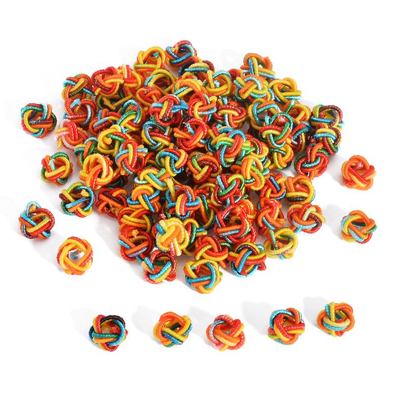 Renkli Spiral Düğüm Kendin Yap Bileklik Malzemeleri: Kırmızı El Yapımı Dokuma İp, Örgülü Halat Aksesuarlı