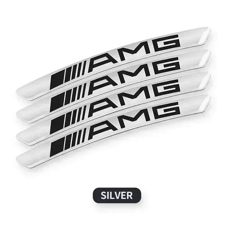 Car For Mercedes-Benz AMG 4Pcs Car Wheel Badge Sticker Emblem Decoration for Mercedes Benz W124 W205 W211 W203 W204 W168 CLA CLK