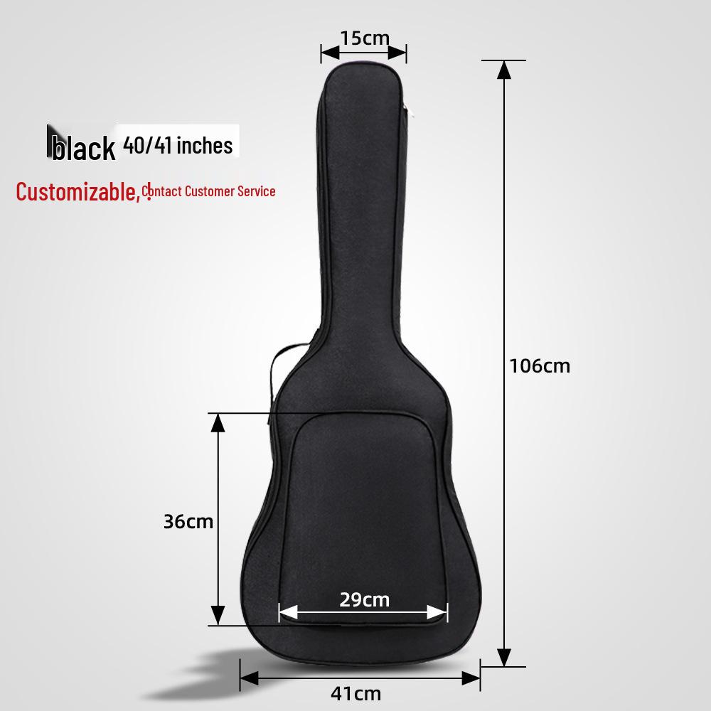 41" Waterproof Padded Guitar Bag - Fits 36/40" Guitars, Double Shoulder Straps, Free Shipping.