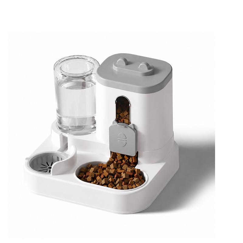 Automatic pet feeder, large-capacity cat and dog bowl, pet supplies, controllable feeding amount, two-in-one pet bowl