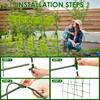 Vegetable Plant Climbing Frame Raised Bed U Shape Vine Cucumber Support Stakes Tomatoes Grapes Growth Trellis Sturdy
