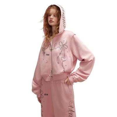 Women's Retro Slim-Fit Hooded Sweatshirt