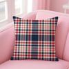 Checkered Pattern Cushion Cover Comfortable Reversible Pillow Cover Ideal for Car Sofa Bedroom  Beyond