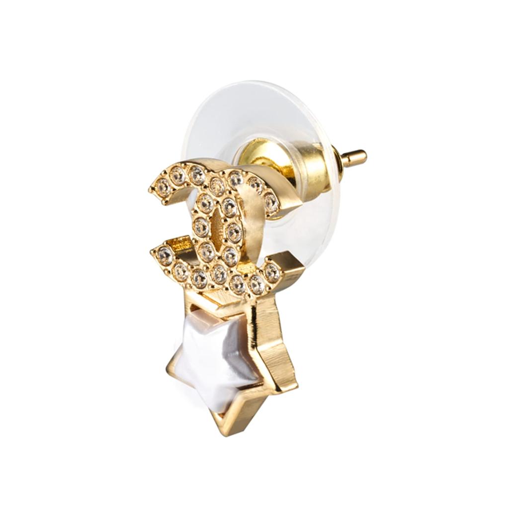 CHANEL Metal Earrings Women's Gold ABC823-B15459-NU624