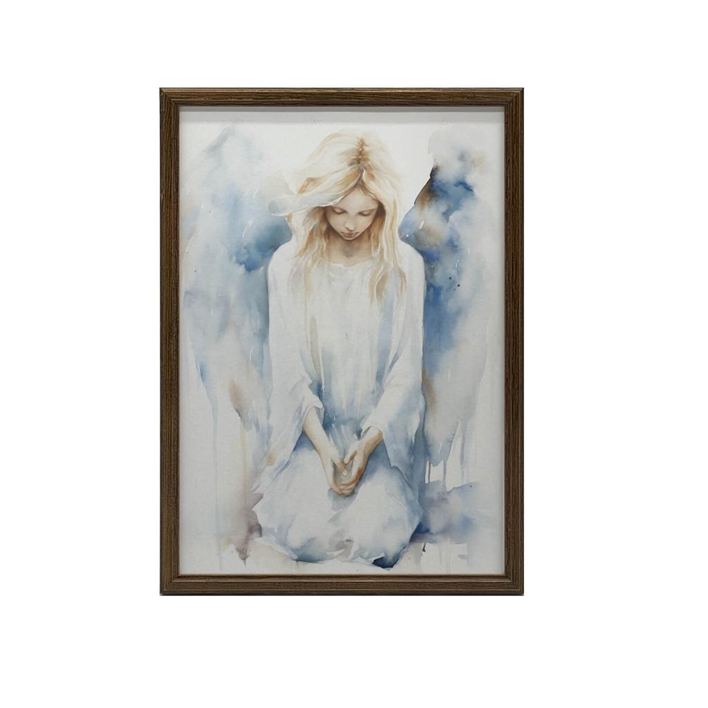 Spokojny Anioł W Pastelowej Harmonii Spokojny Anioł W Pastelowej Harmonii, 30X40 Cm, Bez Ramy, Papier Matowy 230 Gsm
