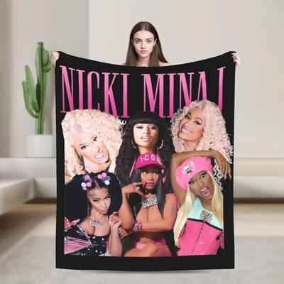 Nicki Minaj Rapper Blankets Velvet Winter Multifunction Ultra-Soft Throw Blankets for Sofa Outdoor Plush Thin Quilt
