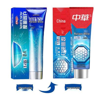 Zhonghua Moli Xunbai Rapid Whitening Toothpaste, Ice Mint, 170g X 4
