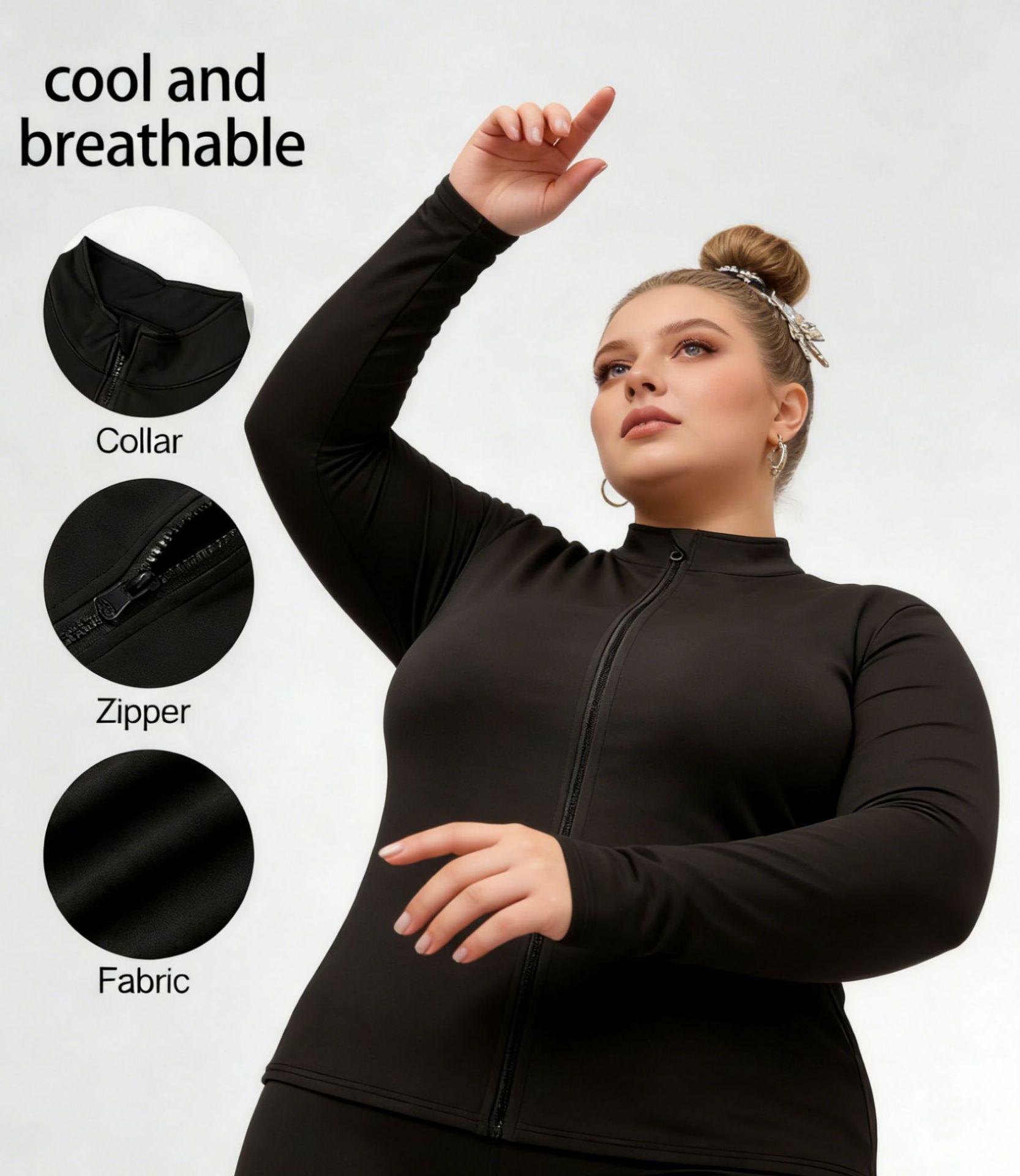 Women s Plus Size Open-Front Sporty Jacket - High-End European Style 4X-Large