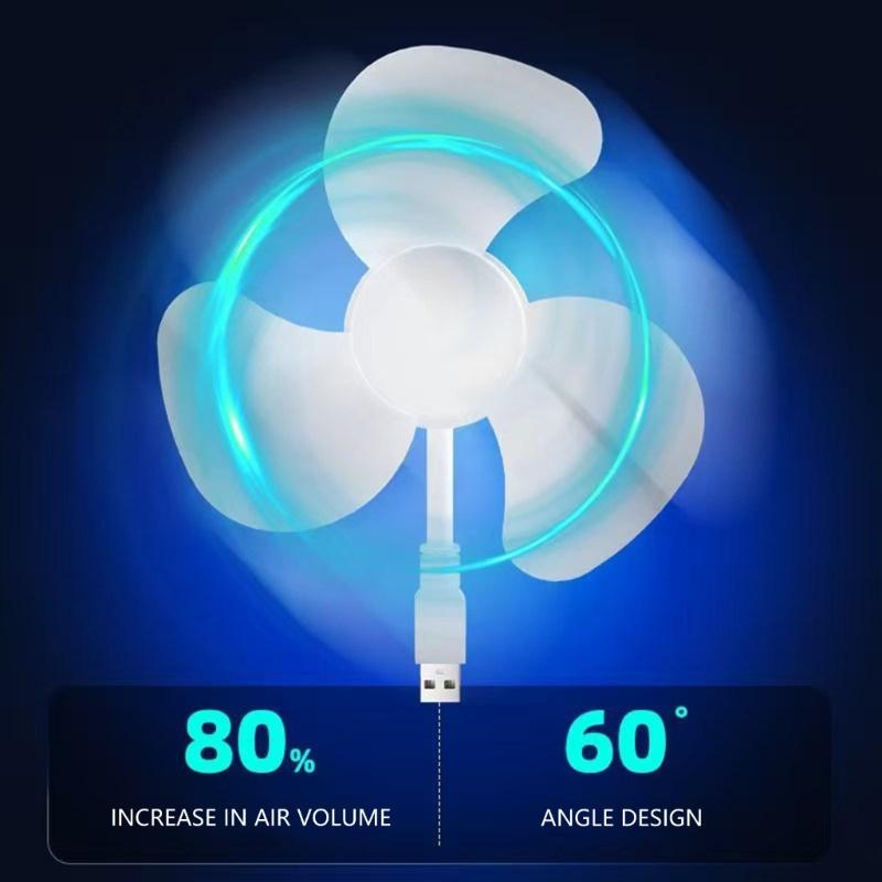 USB Fan Flexible Neck for Laptop PC Multipurpose Mini Portable Summer USB Fan Flexible Cable for Travel Camping