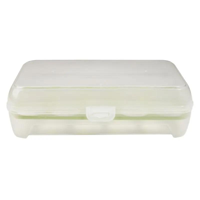 15 Grid Egg Storage Box Egg Tray Lid Practical Kitchen Refrigerator Egg Holder Container Durable Holder Refrigerator Organizer