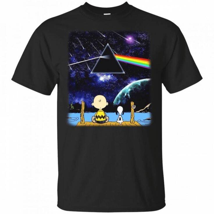 Pink Floyd Snoopy & Peanut Dark Side Of The Moon Fan Gift T-shirt, Size S to 5XL Unisex T-Shirt