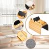 Couch Cup Holder Magnetic Bamboo Sofa Tray Detachable Portable Sofa Armrest Snack Holder with Nonslip Pad for Drinks Remote
