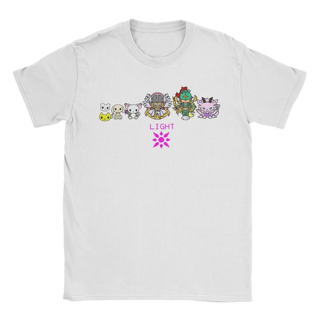 Digimon Digit-allies T-Shirt for Men Women  Vintage Cotton Tee Shirt Crew Neck Short Sleeve T Shirts New Arrival Tops